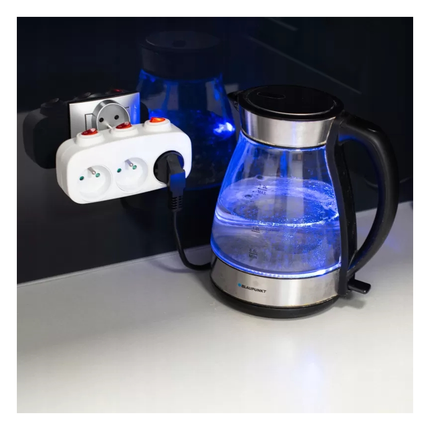 Produžni razdjelnik s prekidačima, 3 utičnice