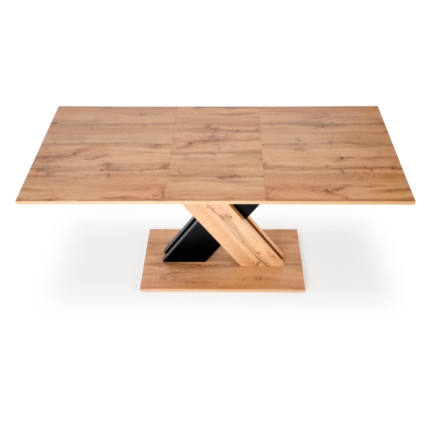 Proširivi blagovaonski stol DROM 130/175x85 cm hrast Wotan/crna