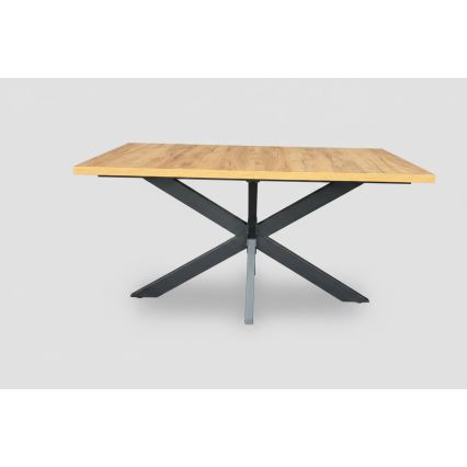Proširivi blagovaonski stol SAMLE 150/190x80 cm, hrast craft/crna