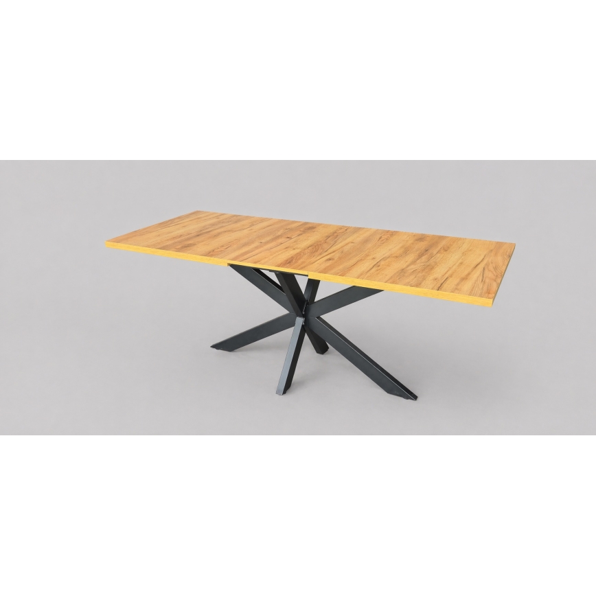 Proširivi blagovaonski stol SAMLE 150/190x80 cm, hrast craft/crna
