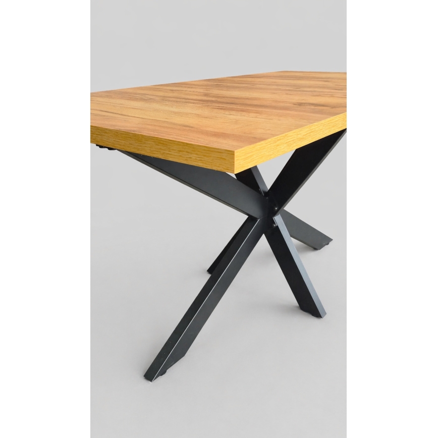 Proširivi blagovaonski stol SAMLE 150/190x80 cm, hrast craft/crna