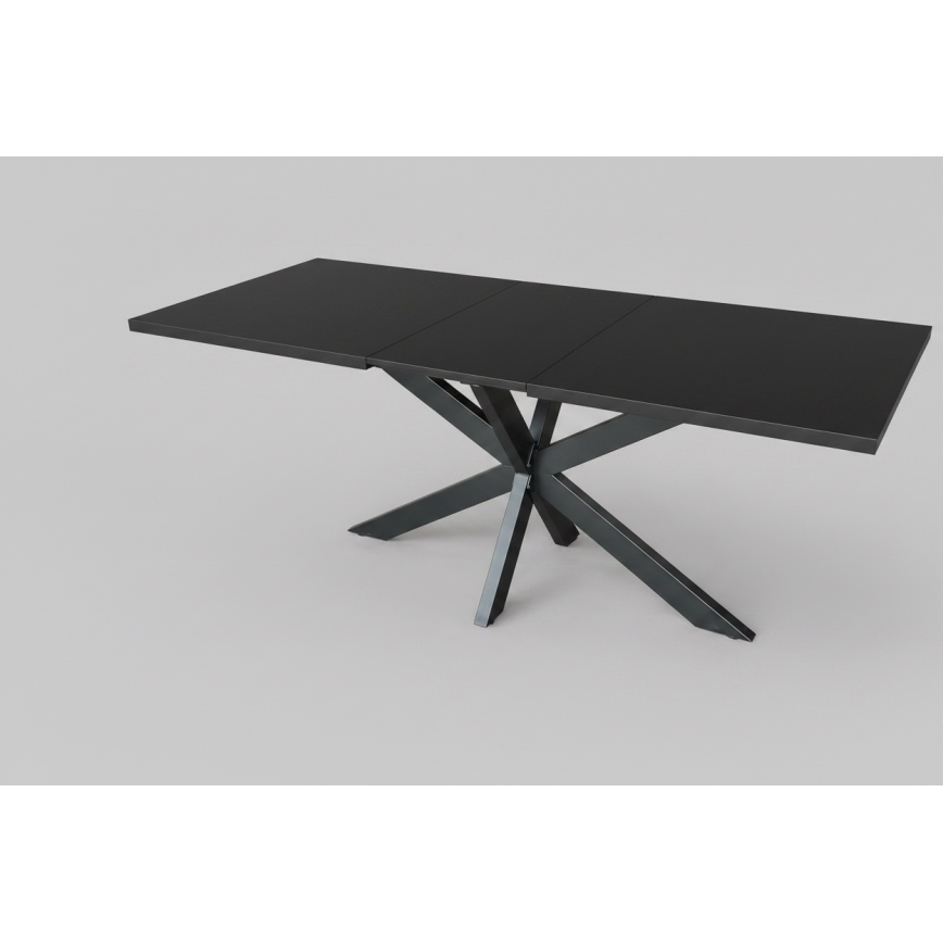 Proširivi blagovaonski stol SAMLE 150/190x80 cm u crnoj boji