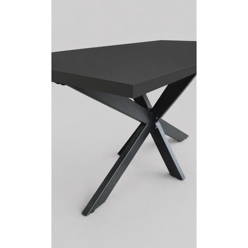 Proširivi blagovaonski stol SAMLE 150/190x80 cm u crnoj boji