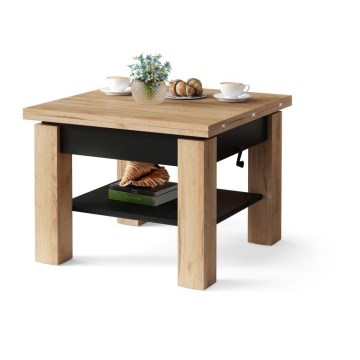 Proširivi konferencijski stol s podiznom pločom CALEB 75/150x75 cm hrast craft/crna