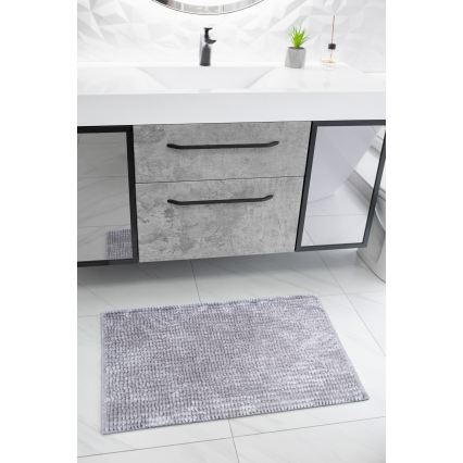 Protuklizna kupaonska prostirka CHENILLE 50x80 cm siva
