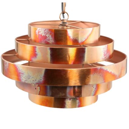 PTMD - Luster na lancu ZANTH 1xE27/40W/230V Ø 42 cm bakreni