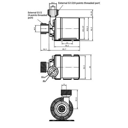 Pumpa 24 V, protok 800 l/h