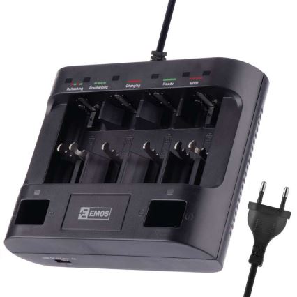 Punjač baterije UNI6 AAA/AA/C/D/9V 230V
