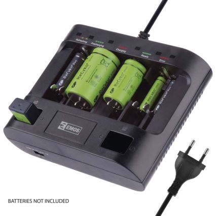 Punjač baterije UNI6 AAA/AA/C/D/9V 230V