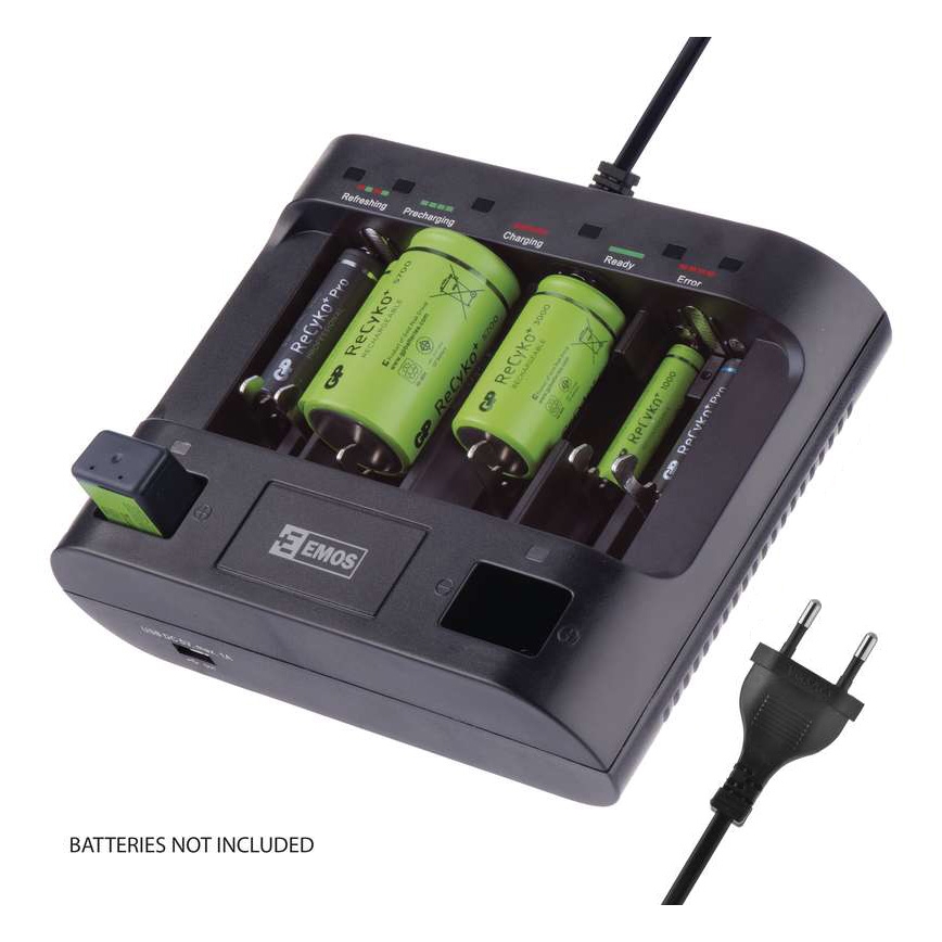 Punjač baterije UNI6 AAA/AA/C/D/9V 230V