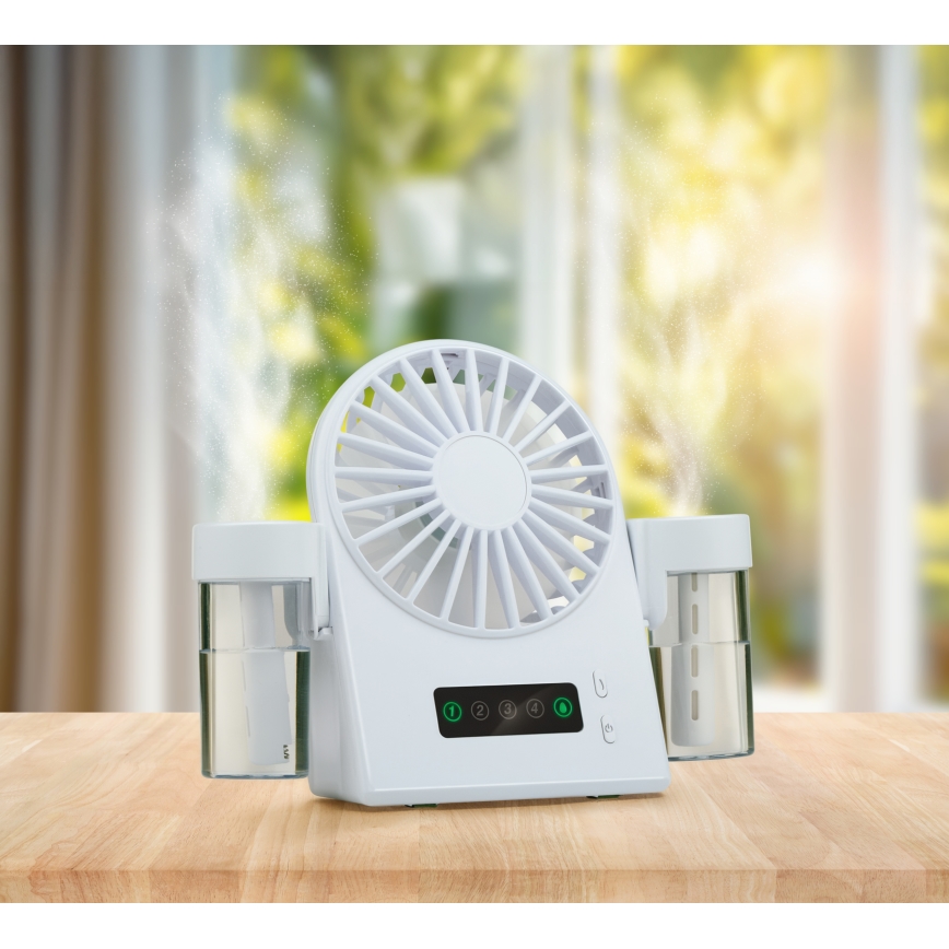Punjaći stolni ventilator s efektom maglice 3,7 V 1200 mAh