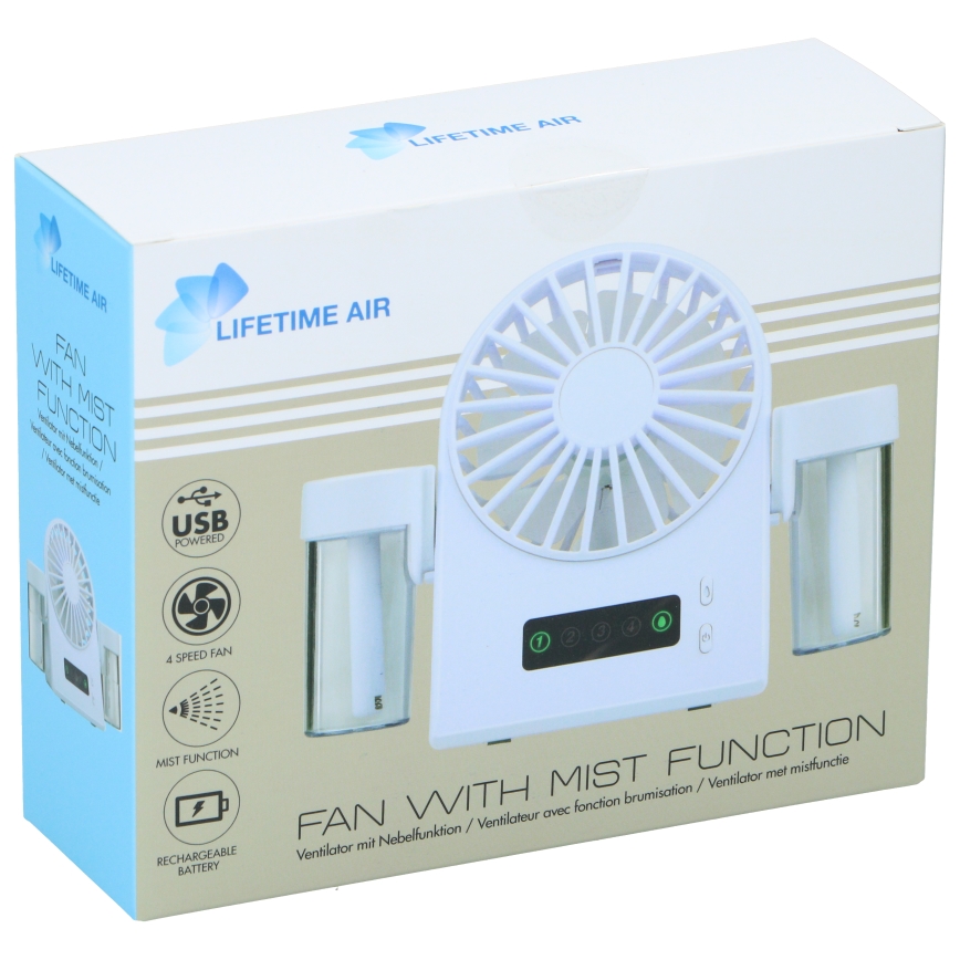 Punjaći stolni ventilator s efektom maglice 3,7 V 1200 mAh