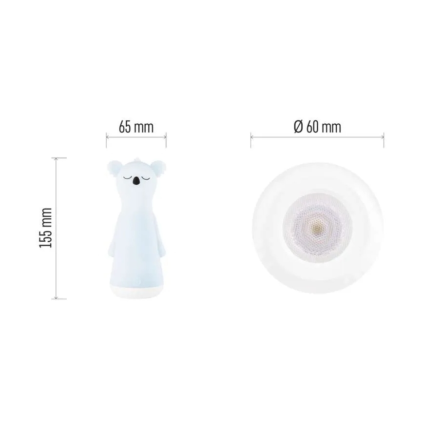 Punjiva dječja svjetiljka 2 u 1 s noćnim LED svjetlom i podesivom svjetlinom, LED/3,7V 1200 mAh