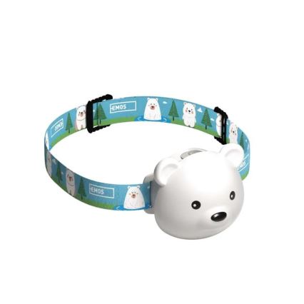 Punjiva LED čelna svjetiljka LED/USB 500 mAh medvjed