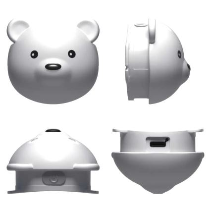 Punjiva LED čelna svjetiljka LED/USB 500 mAh medvjed