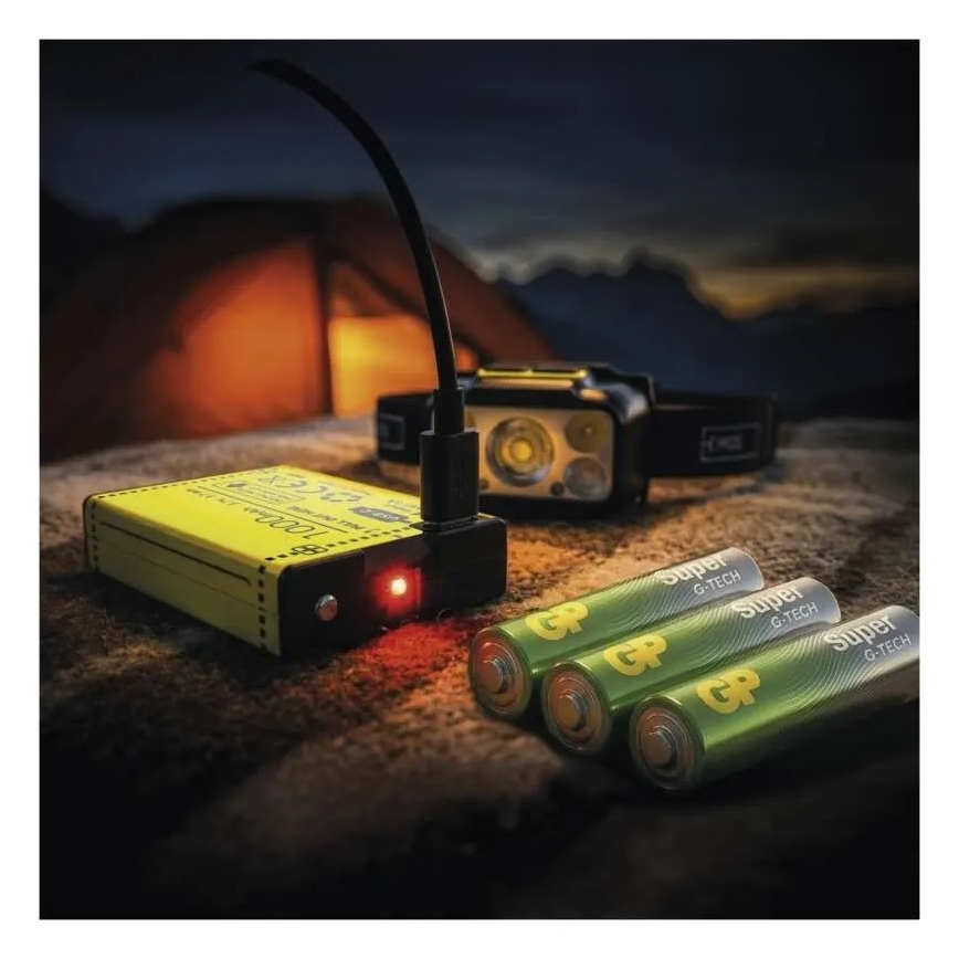 Punjiva LED čelna svjetiljka s prigušivanjem/3xAAA/1000 mAh 3,7V