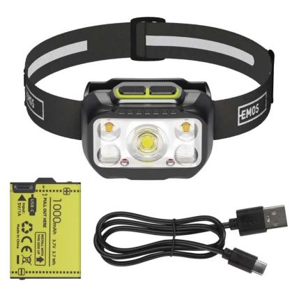 Punjiva LED čelna svjetiljka s prigušivanjem/3xAAA/1000 mAh 3,7V