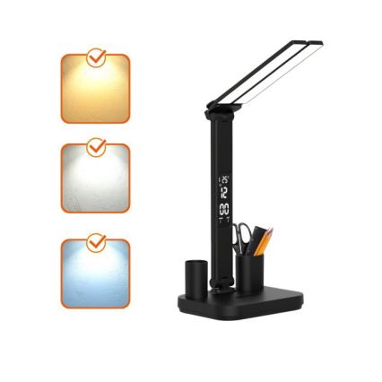 LED prigušiva punjiva stolna lampa NOBLITE P LED/5W/5V 3000/4000/6000K 2200 mAh crna