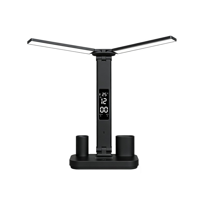 LED prigušiva punjiva stolna lampa NOBLITE P LED/5W/5V 3000/4000/6000K 2200 mAh crna