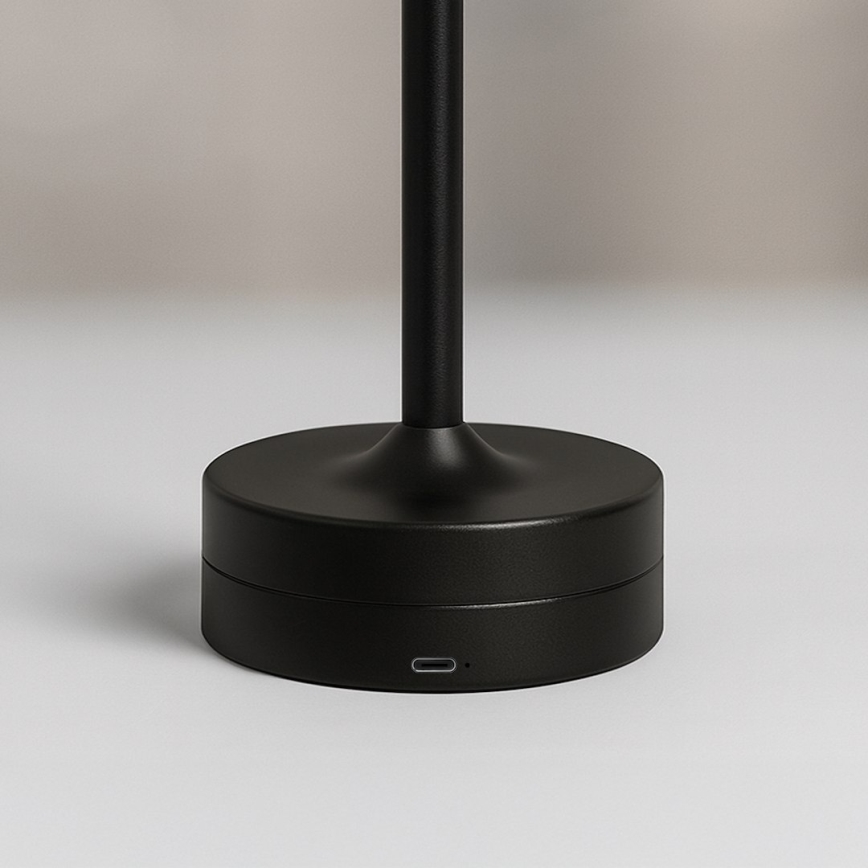 Punjiva LED stolna lampa s dodirnim upravljanjem TAVOLO LED/2,5W/5V 2400 mAh 3000-6000K crna