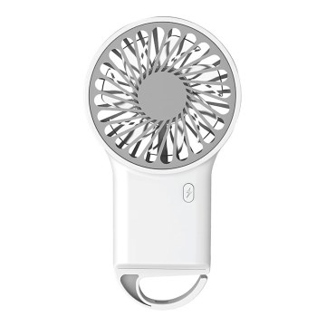 Punjivi džepni ventilator 3W/5V 300 mAh bijeli