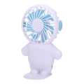 Punjivi džepni ventilator 4,5W/5V 500 mAh bijela/plava