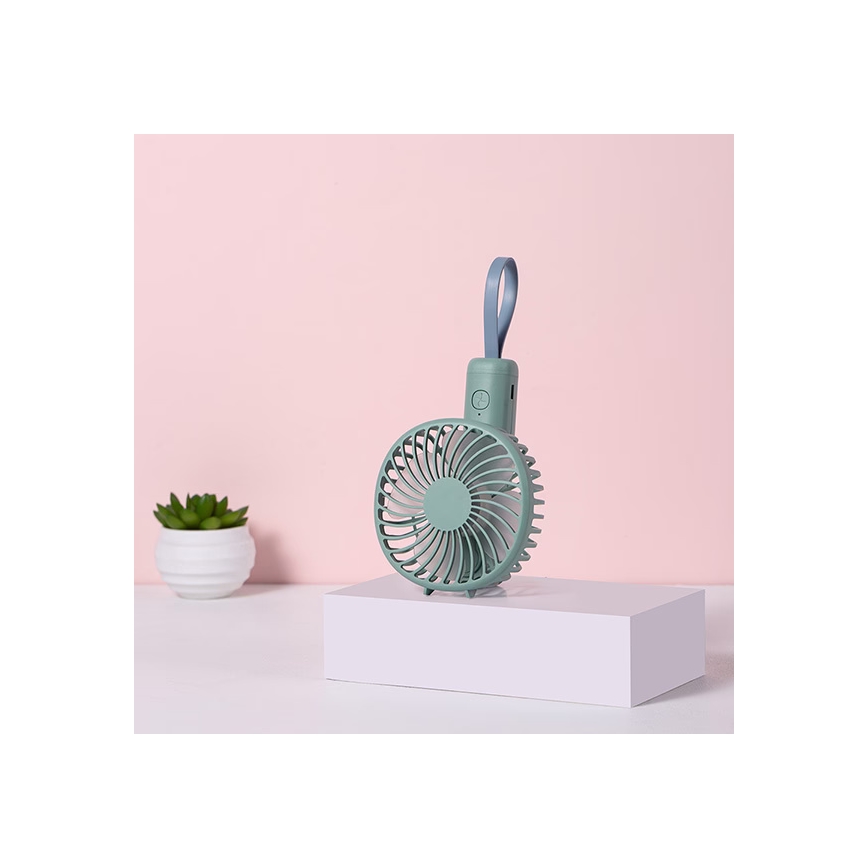Punjivi džepni ventilator 5W/5V 1200 mAh kaki