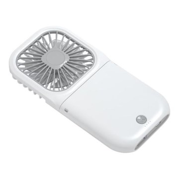 Punjivi džepni ventilator 5W/5V 2500 mAh bijeli