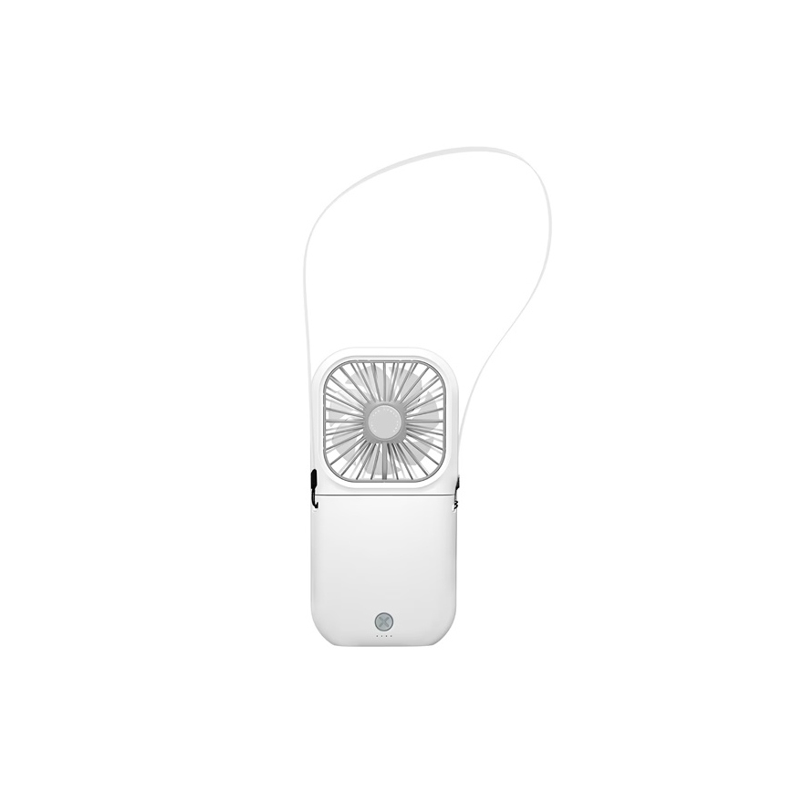 Punjivi džepni ventilator 5W/5V 2500 mAh bijeli