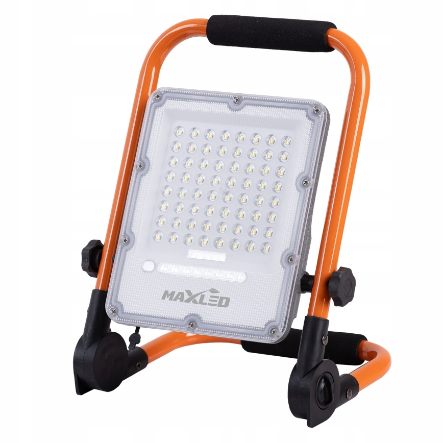Narančasti LED punjivi reflektor s postoljem i mogućnošću prigušivanja LED/100W/3,2V 4500K 10000 mAh IP65