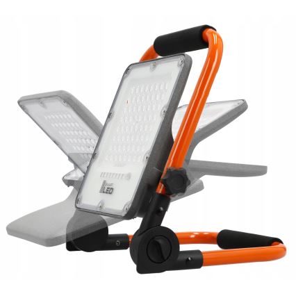 Punjivi LED reflektor sa stalakom LED/100W/3,2V 5000K 5000 mAh IP65 narančasta