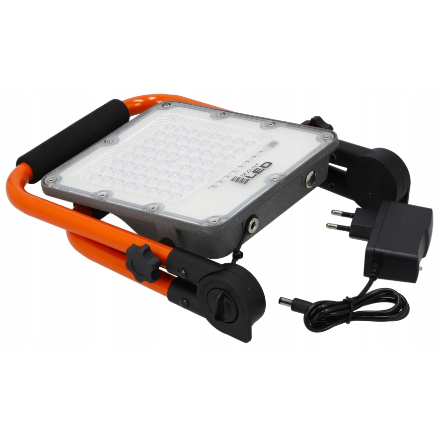 Punjivi LED reflektor sa stalakom LED/100W/3,2V 5000K 5000 mAh IP65 narančasta