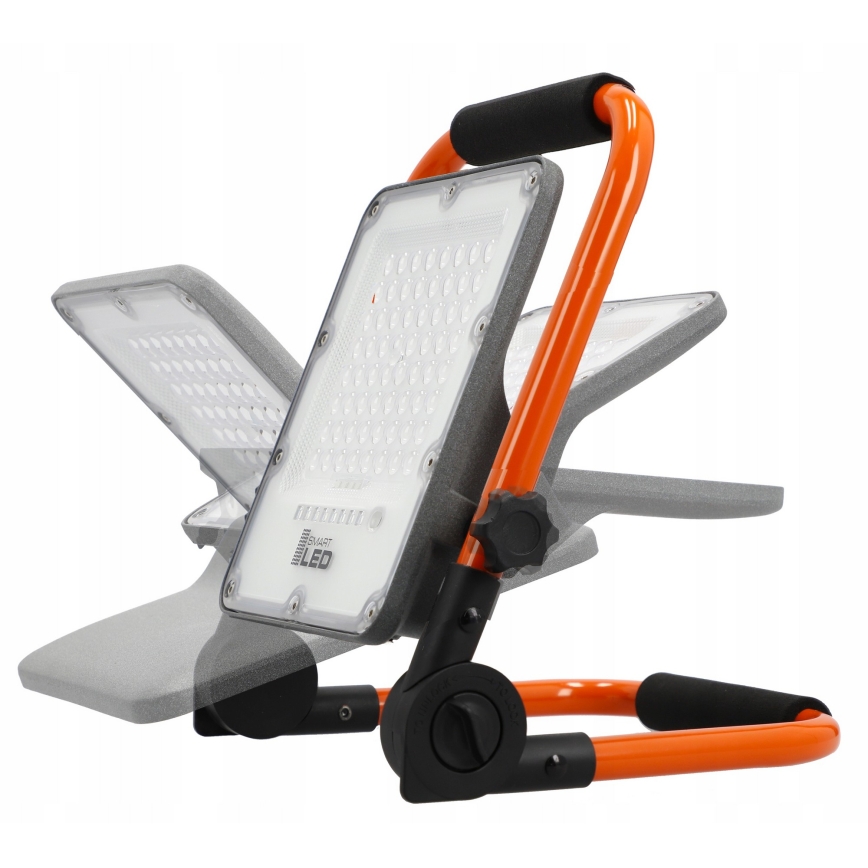 Punjivi LED reflektor sa stalkom LED/50W/3,2V 4500K 5000 mAh IP65 narančasta