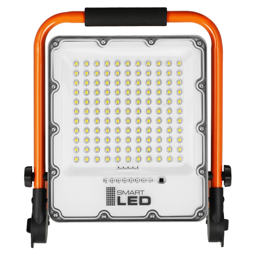 Punjivi LED reflektor sa stalkom LED/50W/3,2V 4500K 5000 mAh IP65 narančasta