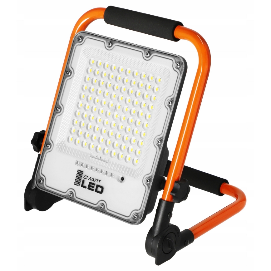 Punjivi LED reflektor sa stalkom LED/50W/3,2V 4500K 5000 mAh IP65 narančasta