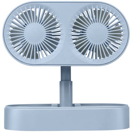 Punjivi stolni ventilator 3,7V 1200 mAh plavi