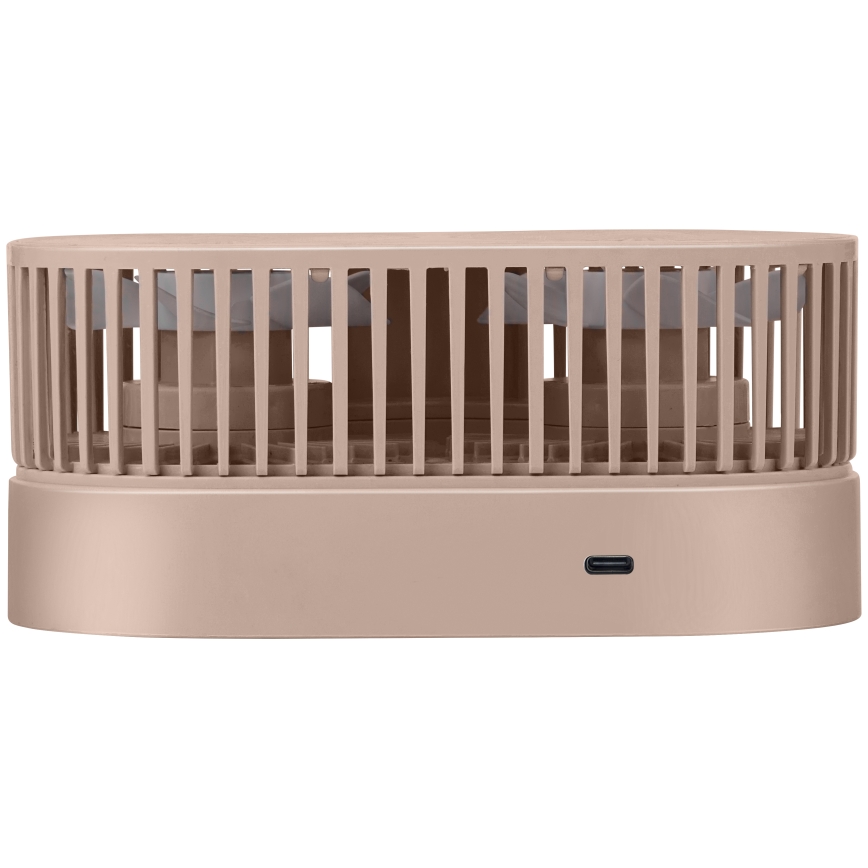 Punjivi stolni ventilator 3,7V 1200 mAh ružičasti