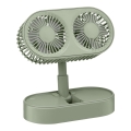 Punjivi stolni ventilator 3,7V 1200 mAh, zelene boje