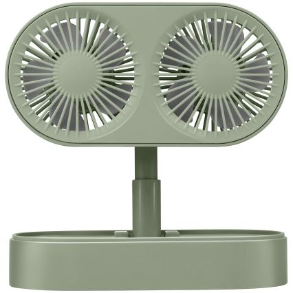 Punjivi stolni ventilator 3,7V 1200 mAh, zelene boje