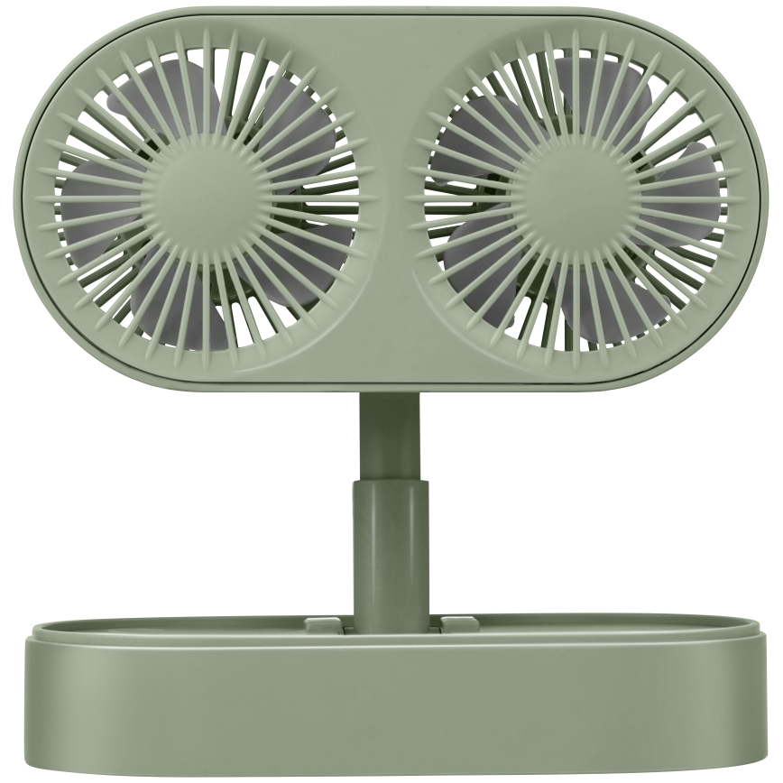Punjivi stolni ventilator 3,7V 1200 mAh, zelene boje