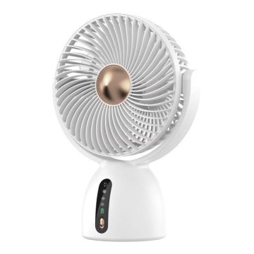 Punjivi stolni ventilator 5W/5V 1200 mAh bijeli