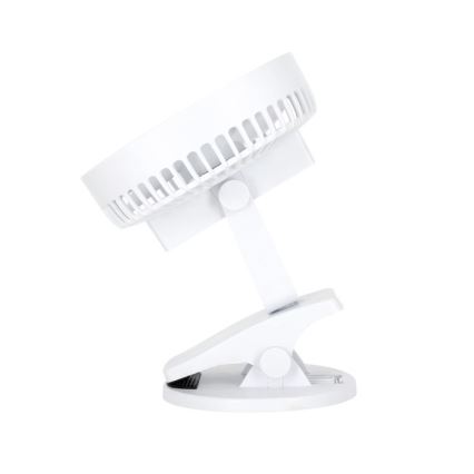 Punjivi stolni ventilator s kopčom VIENTO 6W/5V 2000 mAh bijela