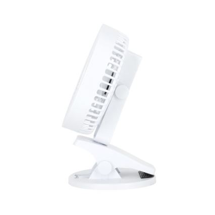 Punjivi stolni ventilator s kopčom VIENTO 6W/5V 2000 mAh bijela