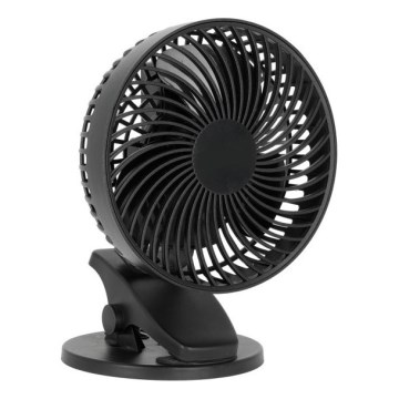 Punjivi stolni ventilator s kopčom VIENTO 6W/5V 2000 mAh crna