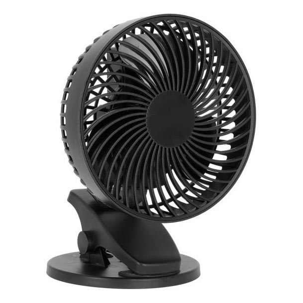 Punjivi stolni ventilator s kopčom VIENTO 6W/5V 2000 mAh crna