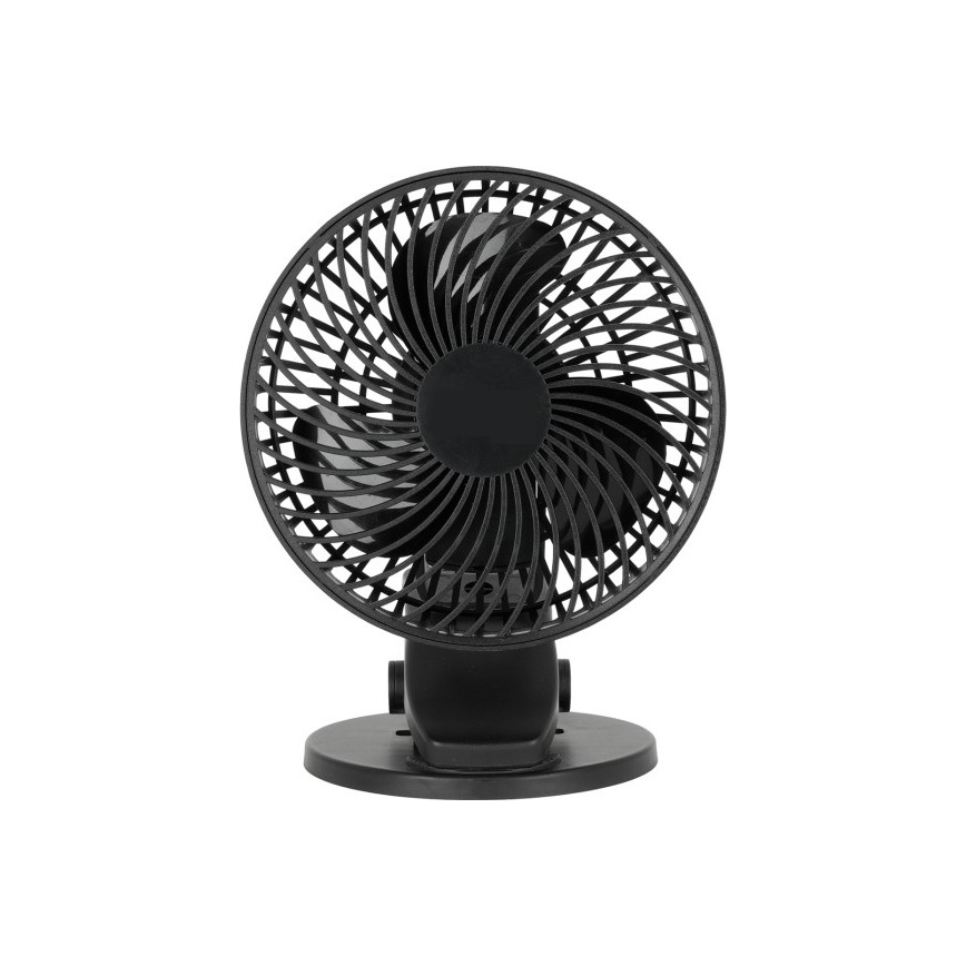 Punjivi stolni ventilator s kopčom VIENTO 6W/5V 2000 mAh crna