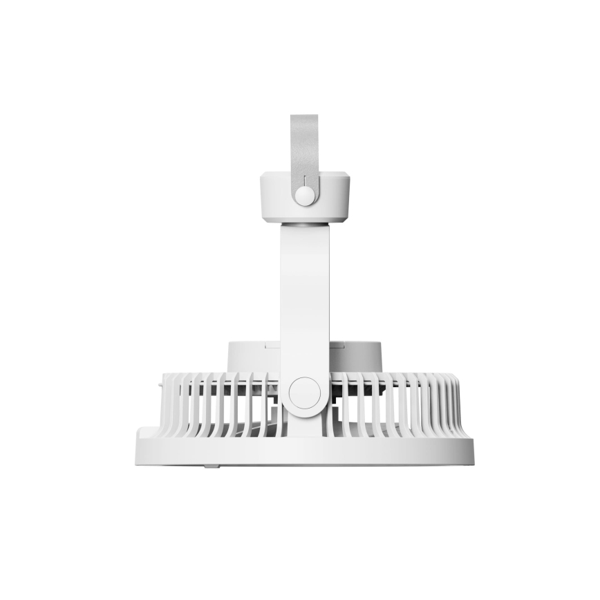 Punjivi stolni ventilator s LED osvjetljenjem 8W/3,7V 2400 mAh bijeli