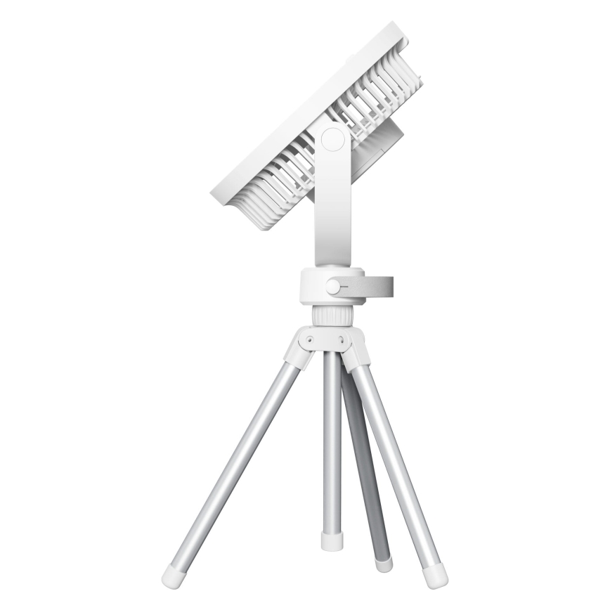 Punjivi stolni ventilator s LED rasvjetom 8W/3,7V 2400 mAh bijela
