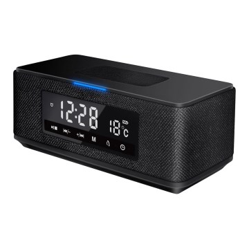 Punjivi zvučnik s LCD zaslonom, budilicom i bežičnim punjenjem 6u1 10W/3600 mAh
