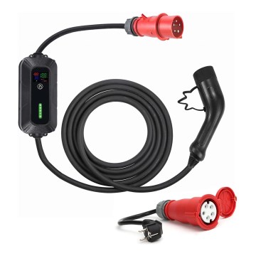 Putna stanica za punjenje električnih automobila EV/PHEV AC Type 2 16A/400V 11kW IP55 7m + adapter 230V 3,7kW + kućište